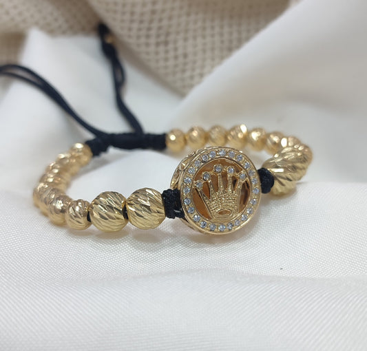 Pulsera tejida con Oro de 18kl