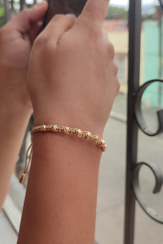 Pulsera tejida con Oro de 18kl