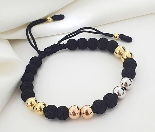 Pulsera tejida con Oro de 18kl